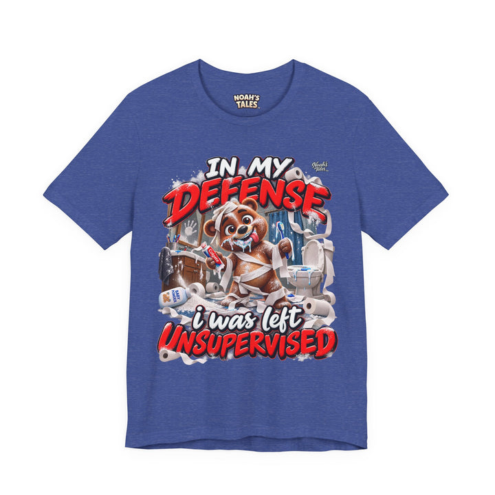 Noah’s Tales™ In My Defense I Was Left Unsupervised | Baxter Men's T-Shirt