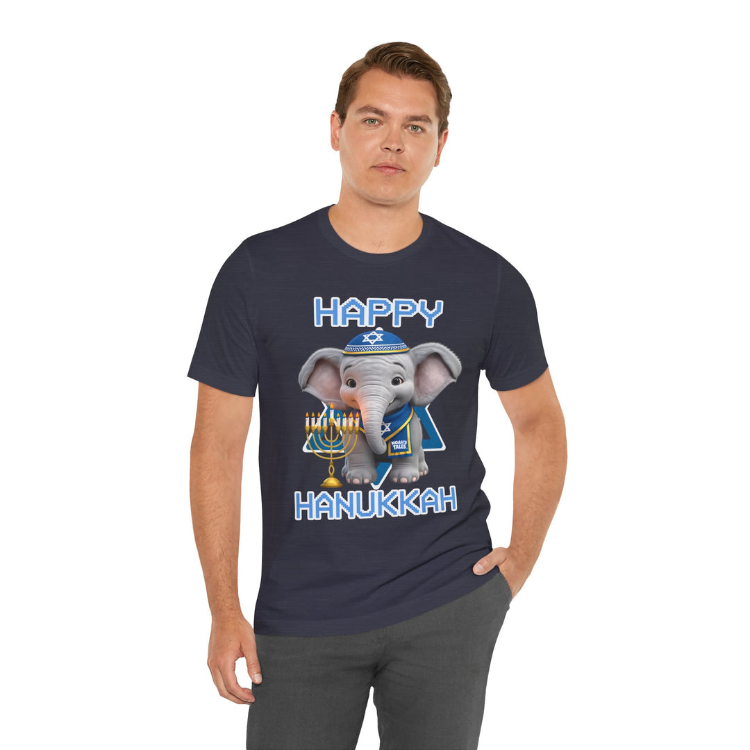 Noah’s Tales™ Happy Hanukkah Noah Men's Bella T-Shirt
