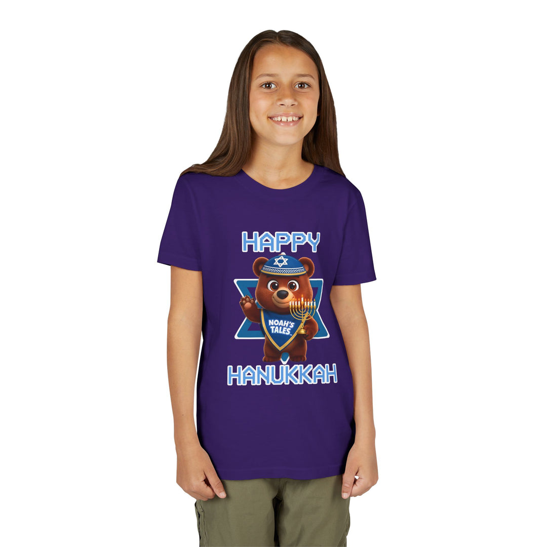 Noah’s Tales™ Happy Hanukkah Bear Girl's Bella T-Shirt