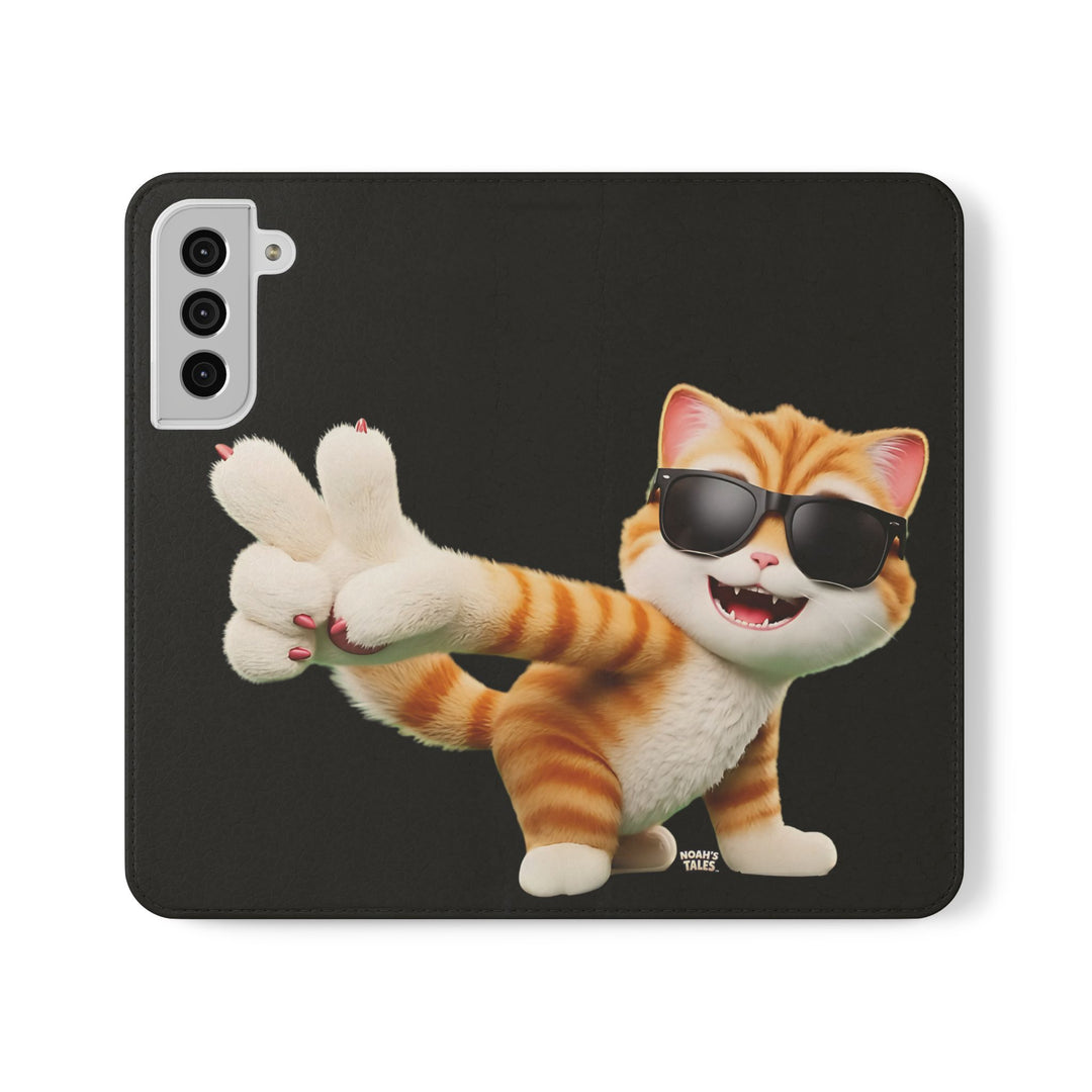 Noah’s Tales™ Tommy Flip Case Cartoon Phone Cover Pet Lover Gift Trendy Smartphone Wallet Animal Print Case