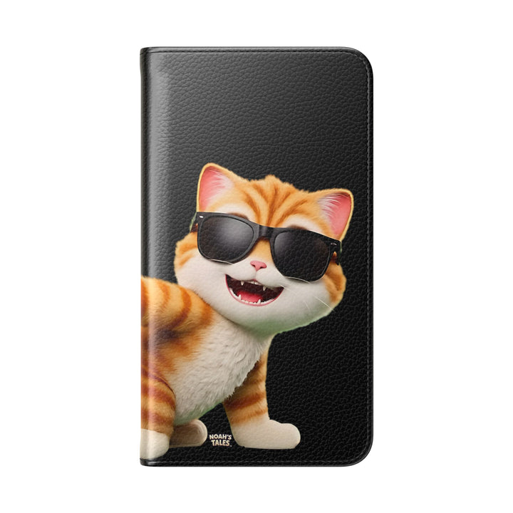 Noah’s Tales™ Tommy Flip Case Cartoon Phone Cover Pet Lover Gift Trendy Smartphone Wallet Animal Print Case