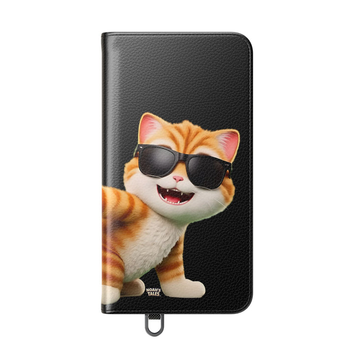 Noah’s Tales™ Tommy Flip Case Cartoon Phone Cover Pet Lover Gift Trendy Smartphone Wallet Animal Print Case