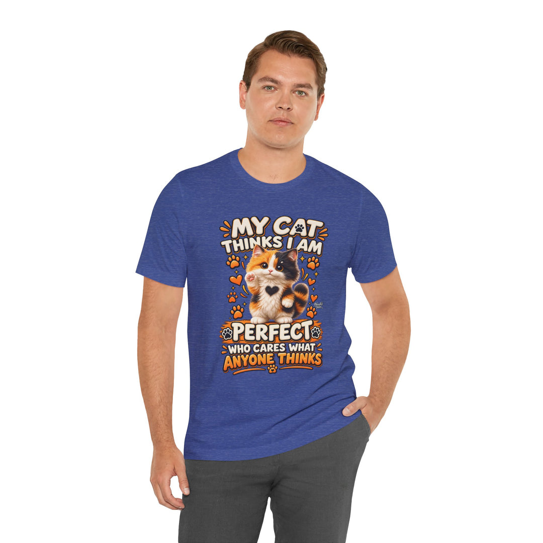 Noah’s Tales™ My Cat Thinks I Am Perfect | Tommy Men's T-Shirt