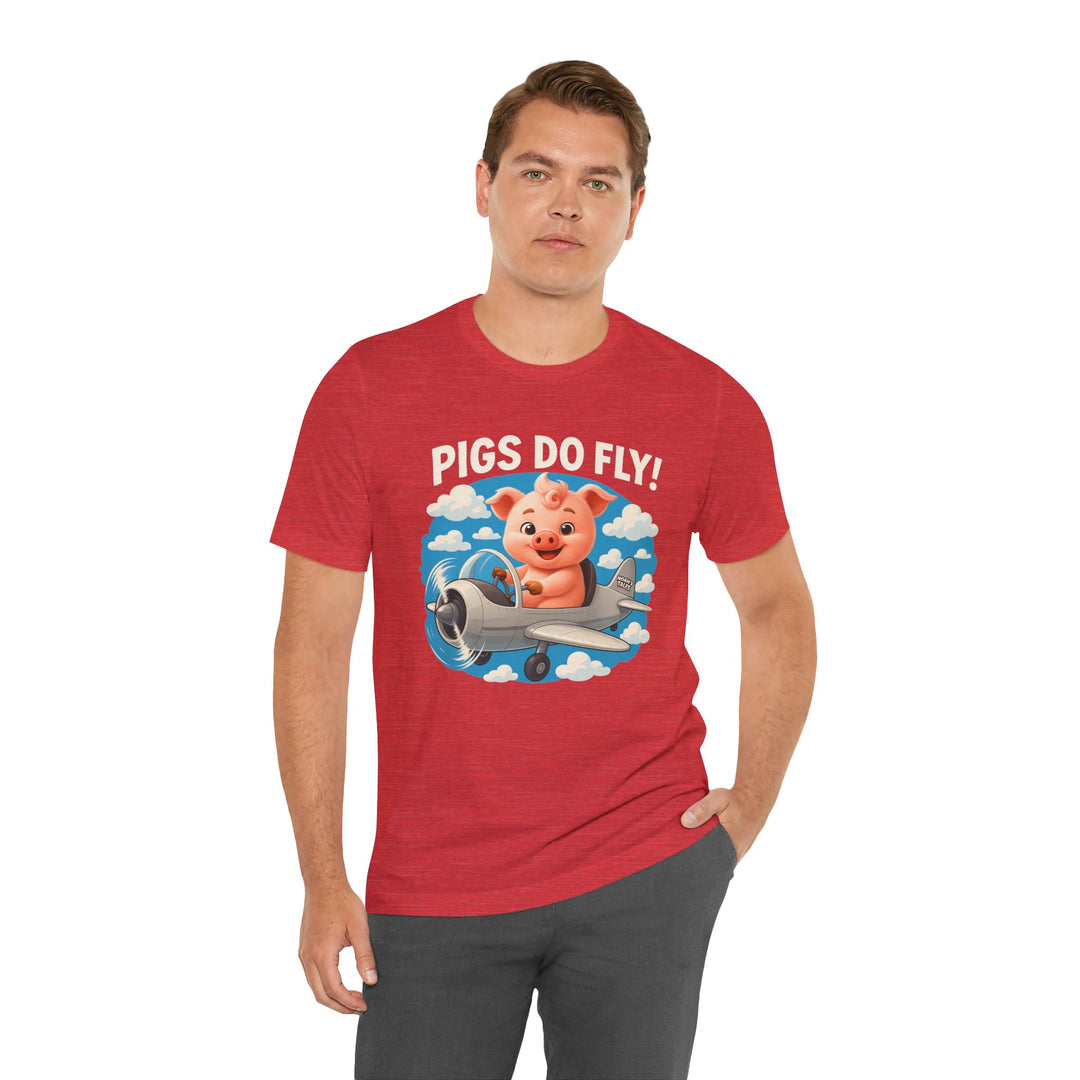 Noah’s Tales™ Pigs Do Fly Men Bella T-Shirt