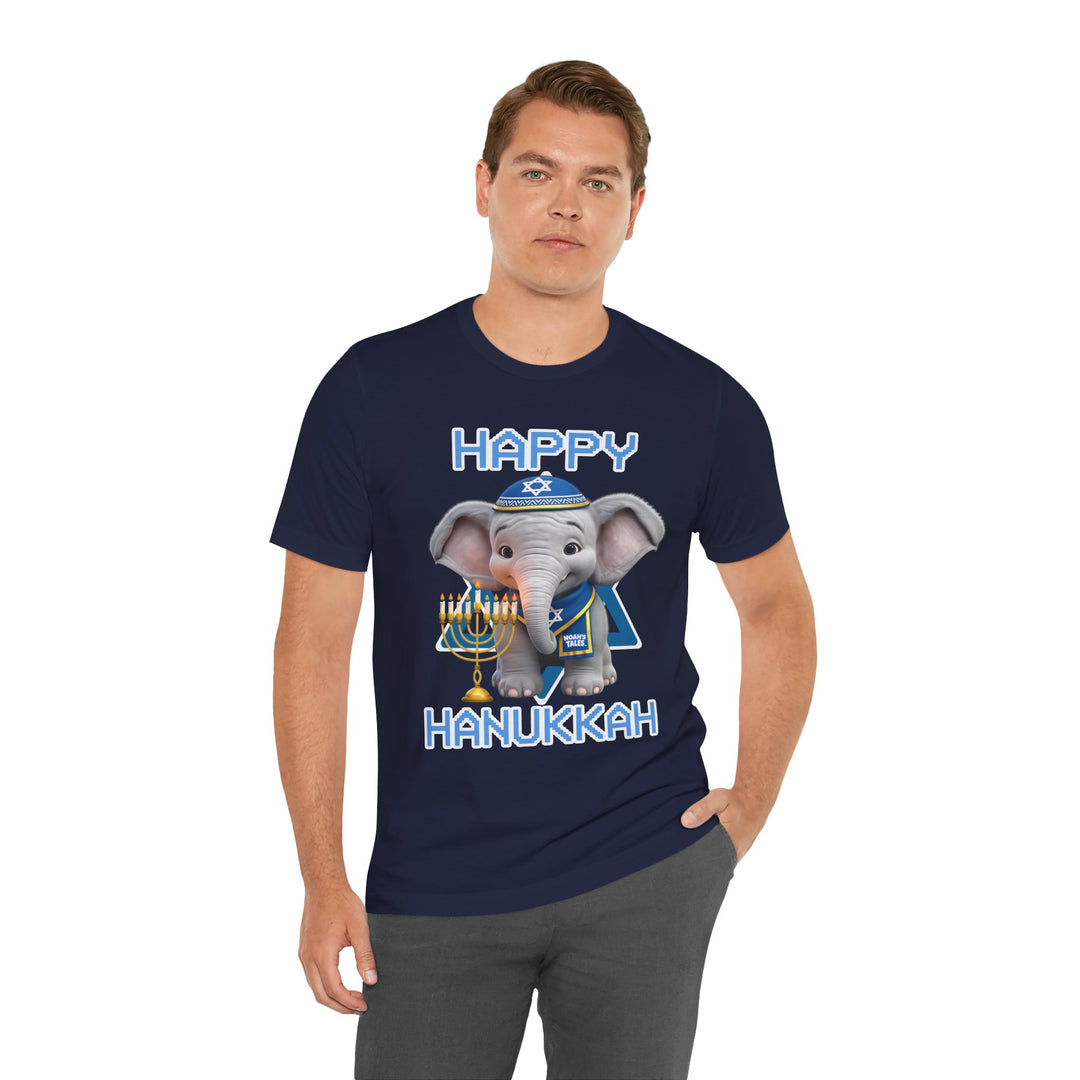 Noah’s Tales™ Happy Hanukkah Noah Men's Bella T-Shirt