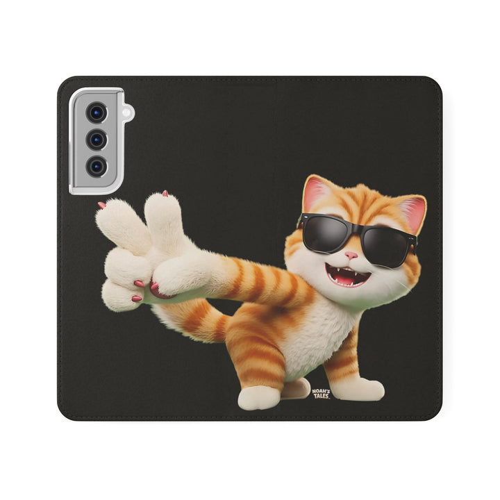 Noah’s Tales™ Tommy Flip Case Cartoon Phone Cover Pet Lover Gift Trendy Smartphone Wallet Animal Print Case