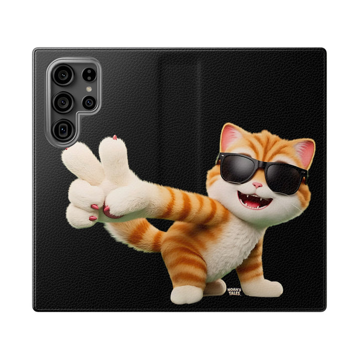 Noah’s Tales™ Tommy Flip Case Cartoon Phone Cover Pet Lover Gift Trendy Smartphone Wallet Animal Print Case