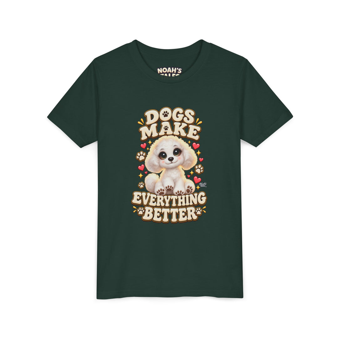 Noah’s Tales™ Dogs Make Everything Better | Coco Girl's Bella T-Shirt