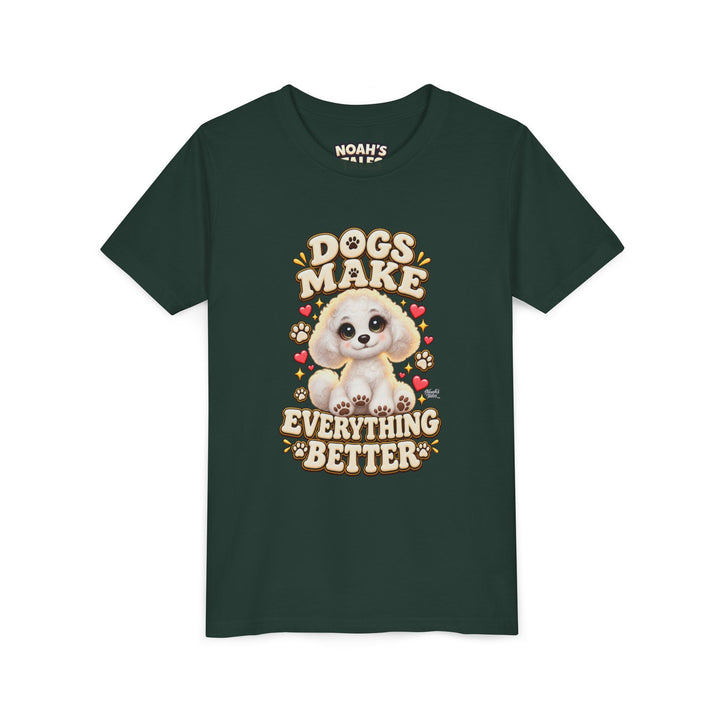 Noah’s Tales™ Dogs Make Everything Better | Coco Girl's Bella T-Shirt