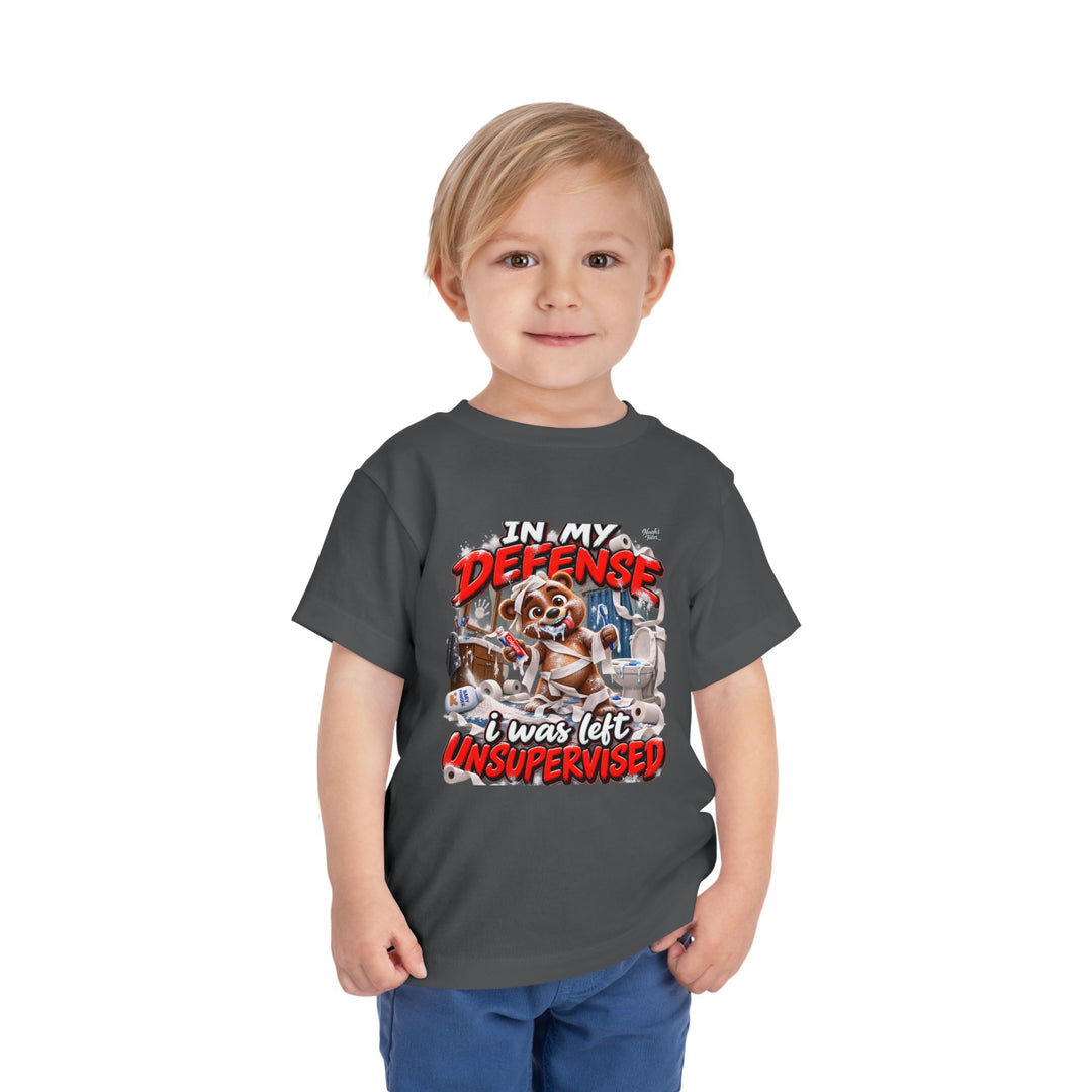 Noah’s Tales™ In My Defense I Was Left Unsupervised | Baxter Boy's T-Shirt