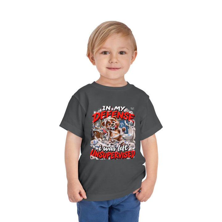 Noah’s Tales™ In My Defense I Was Left Unsupervised | Baxter Boy's T-Shirt