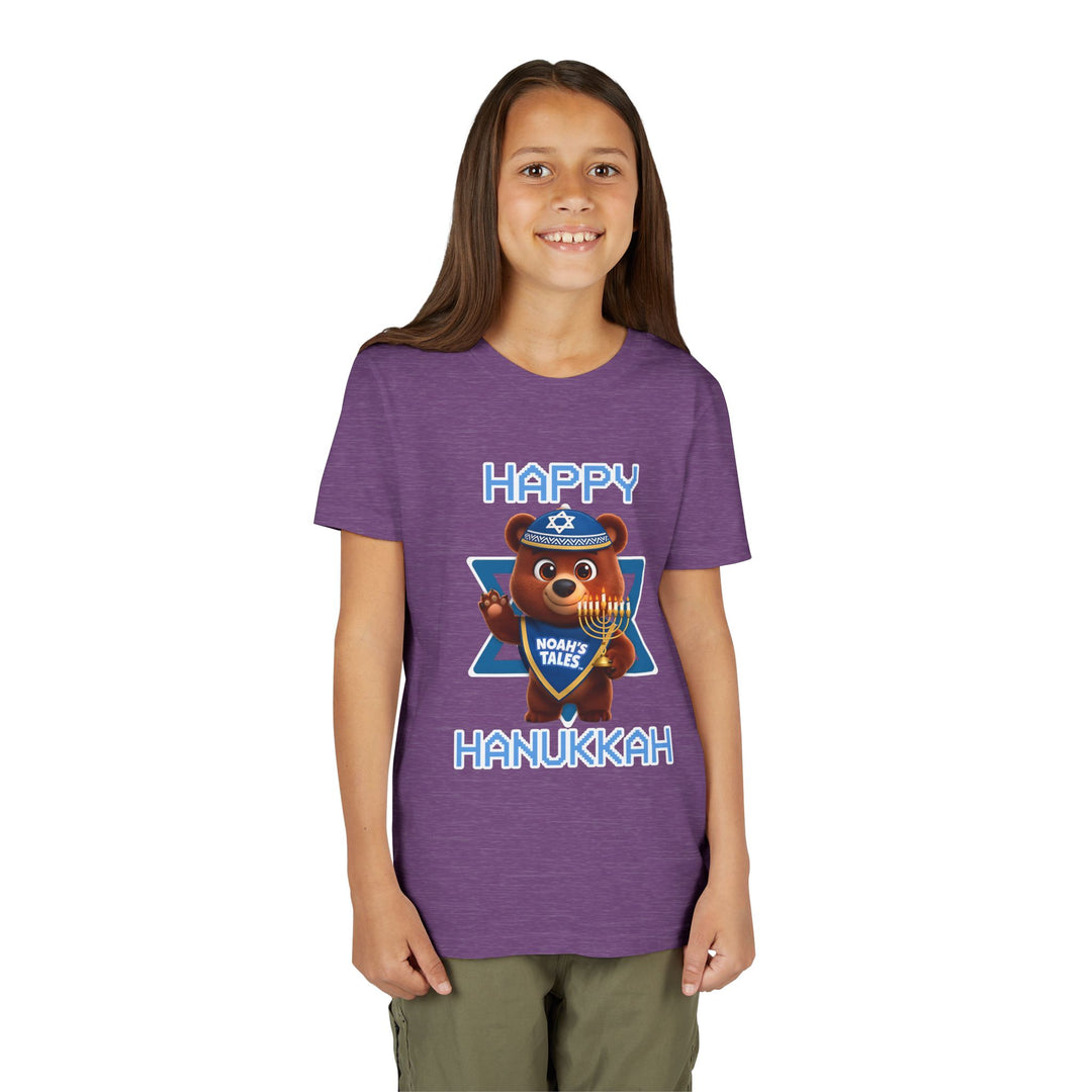 Noah’s Tales™ Happy Hanukkah Bear Girl's Bella T-Shirt