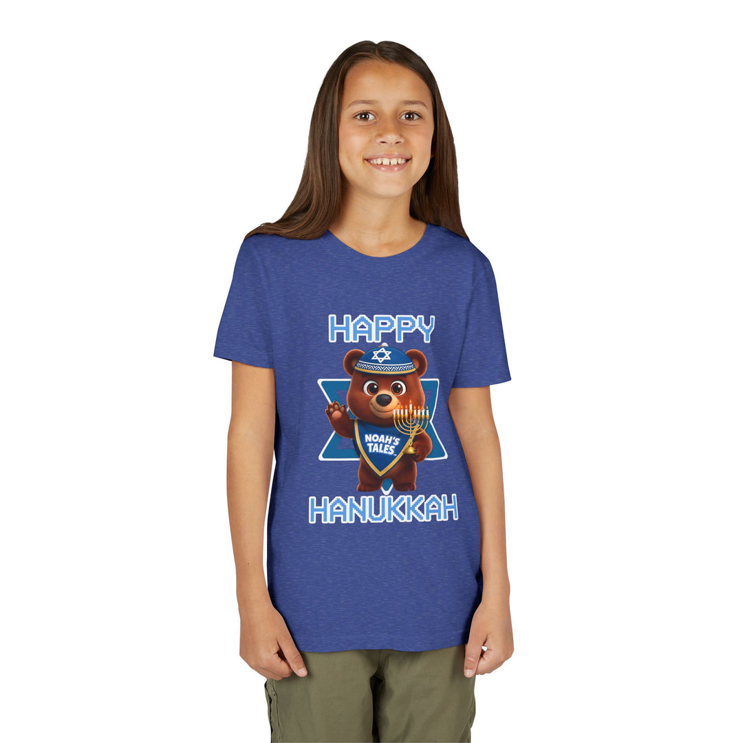 Noah’s Tales™ Happy Hanukkah Bear Girl's Bella T-Shirt