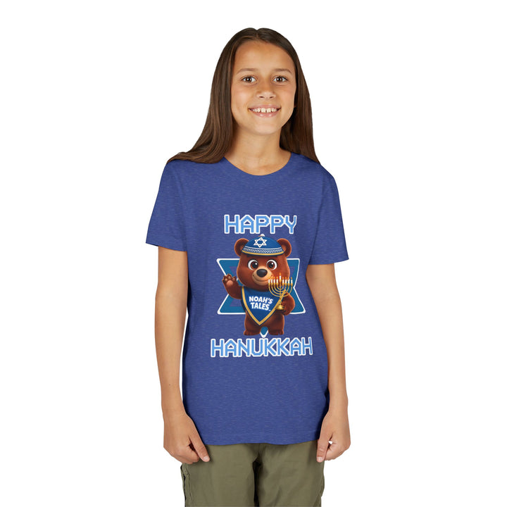 Noah’s Tales™ Happy Hanukkah Bear Girl's Bella T-Shirt