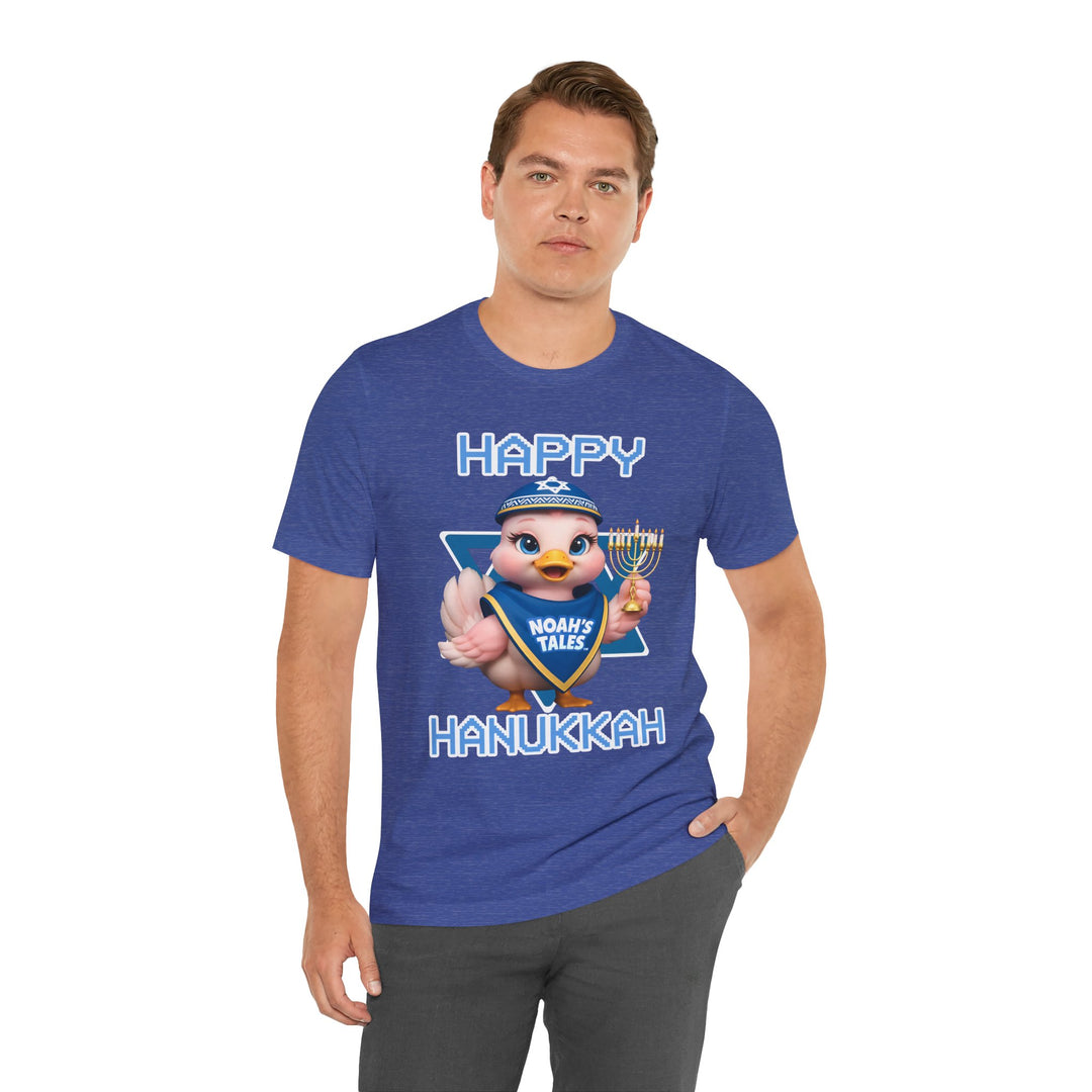 Noah’s Tales™ Happy Hanukkah Luna Men's Bella T-Shirt