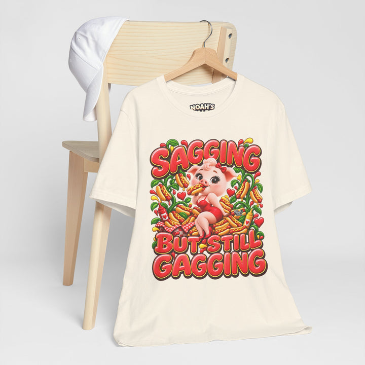 Noah’s Tales™ Sagging But Still Gagging | Pip Girlfriend Women's Bella T-Shirt
