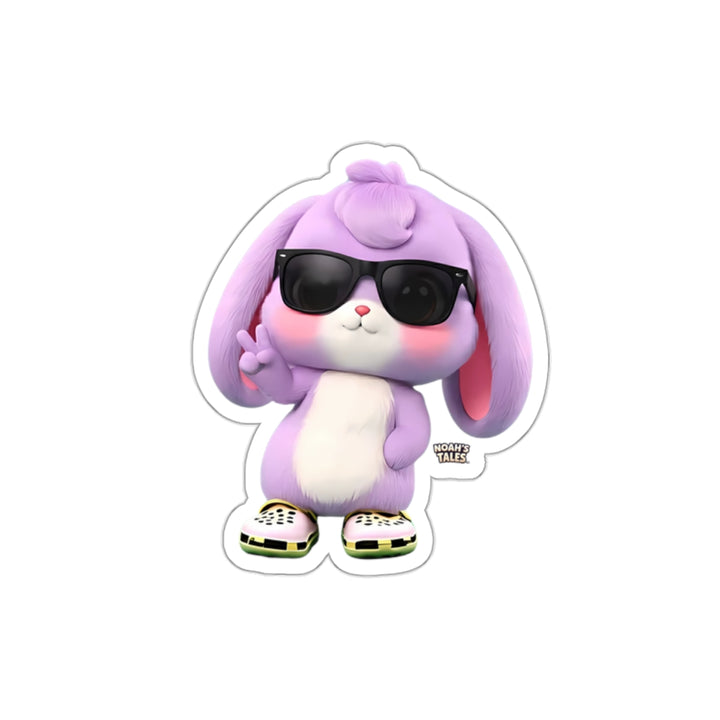 Noah's Tales Cool Bunny Die-Cut Stickers - Fun and Trendy Decor for Laptops Water Bottles Notebooks Gifts and Collectibles, view 1