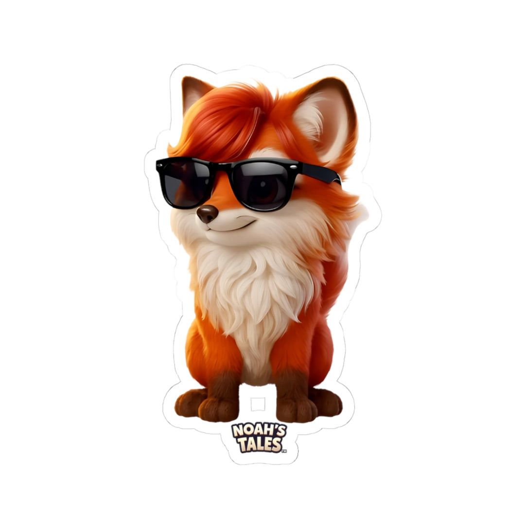Noah's Tales Cool Fox Kiss-Cut Stickers for Laptops Hydro Flasks & Journals - Fun Animal Decor for Kids & Adults, view 1