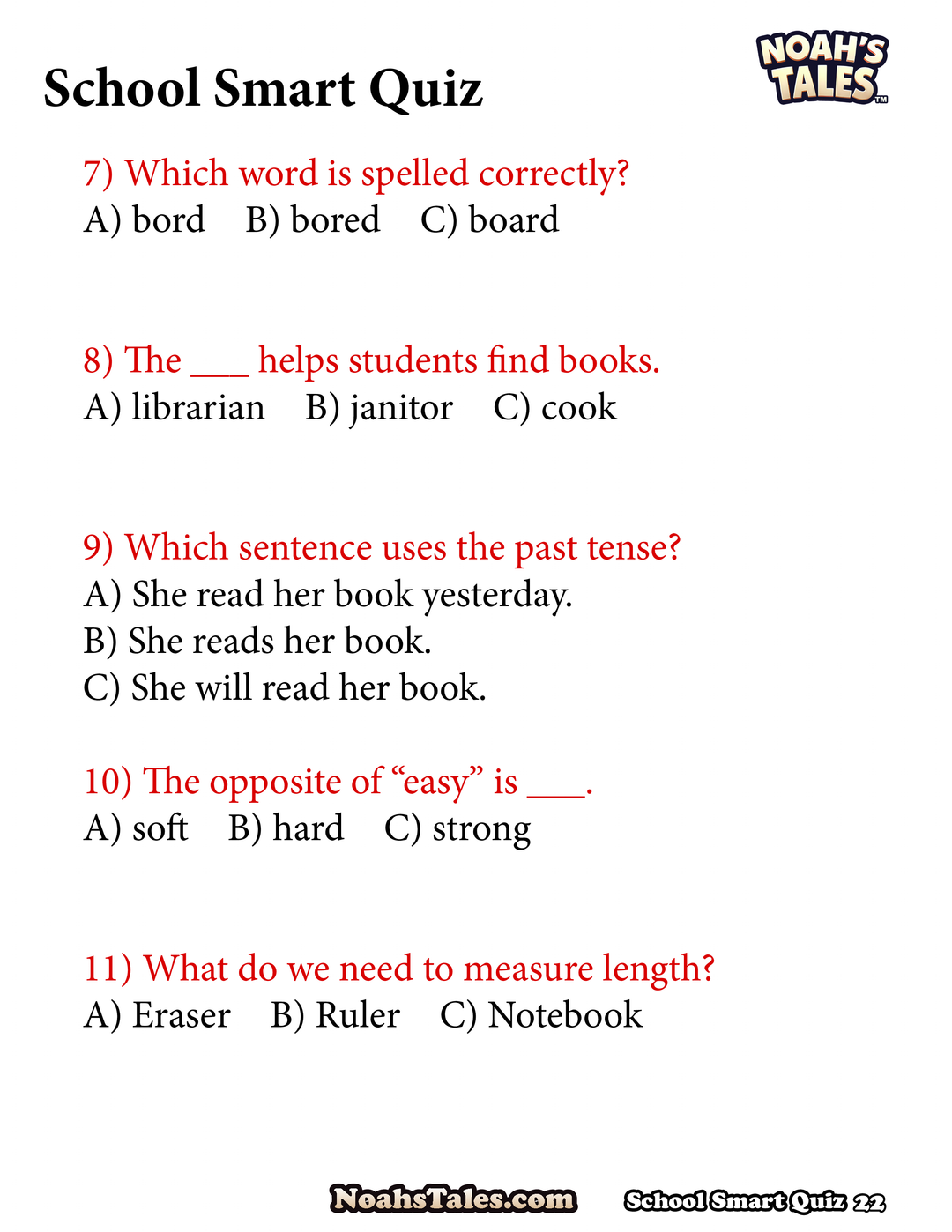 Noah’s Tales™ Free DOWNLOAD Activity Book: 34 Pages