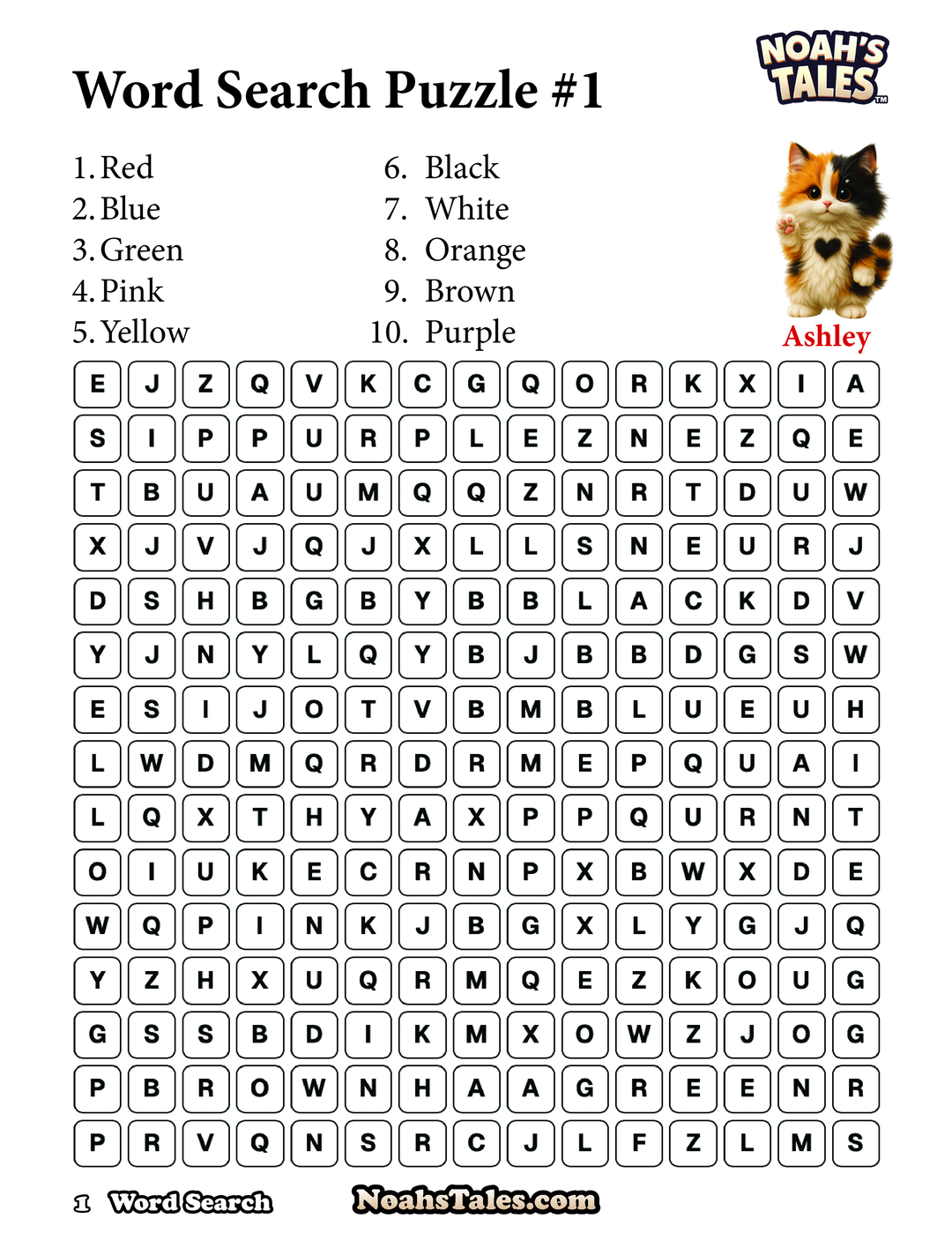 Noah’s Tales™ Free DOWNLOAD Activity Book: 34 Pages