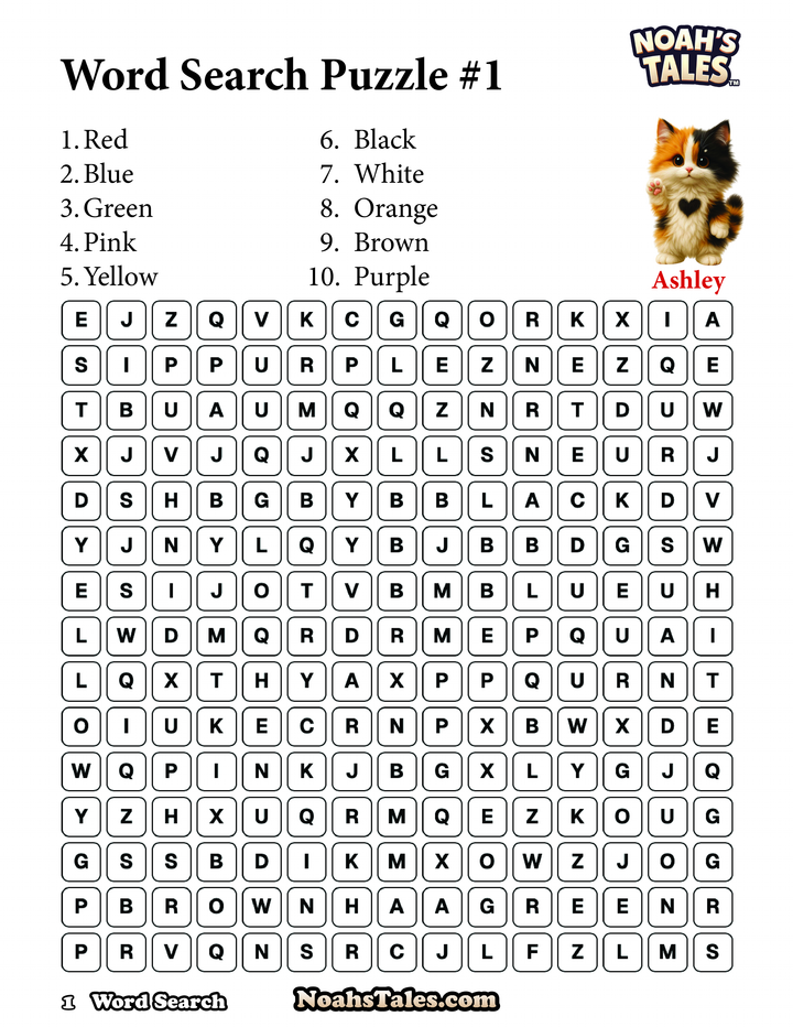 Noah’s Tales™ Free DOWNLOAD Activity Book: 34 Pages