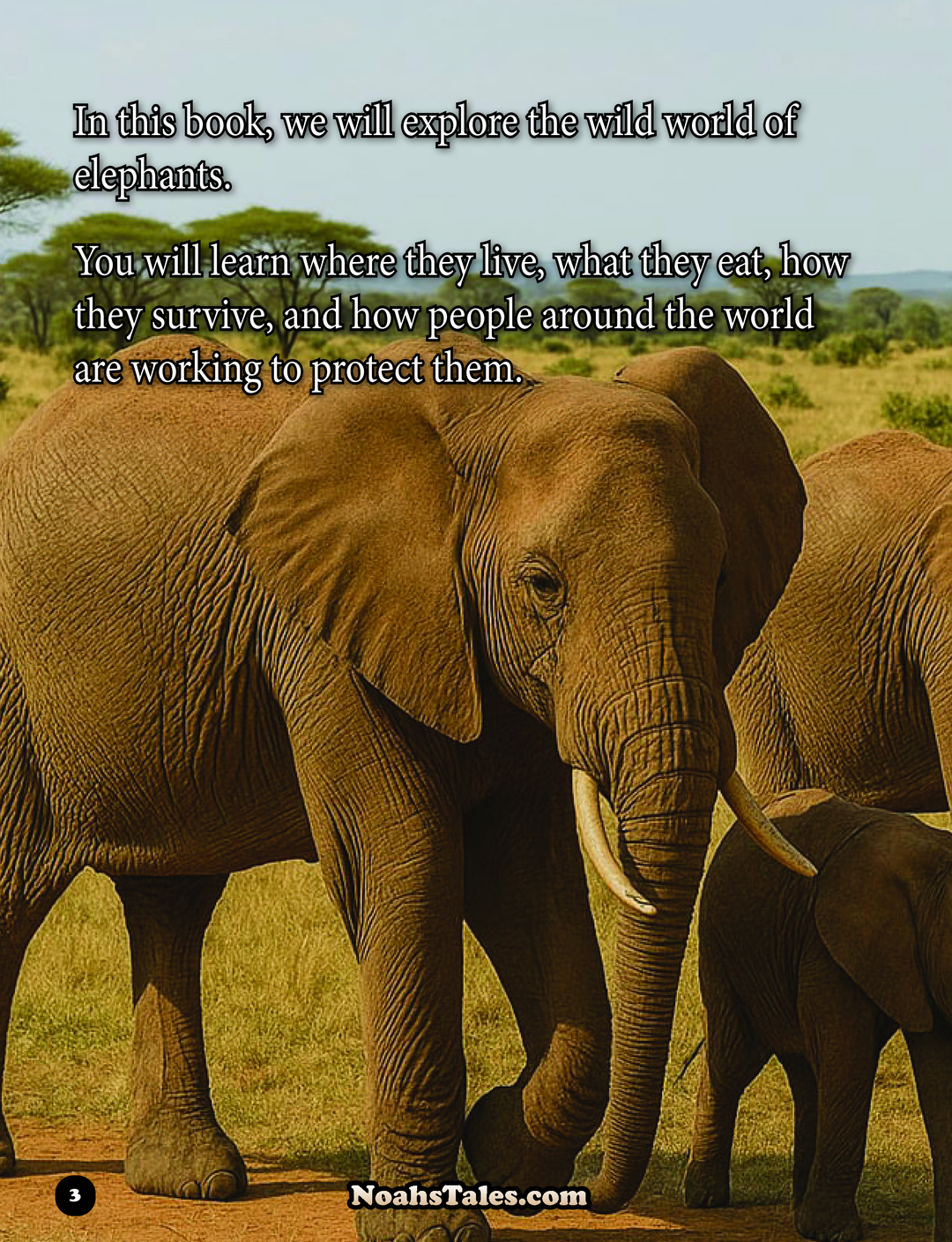 Noah’s Tales™ The Wild Truth About Elephants Book ( 44 Pages )